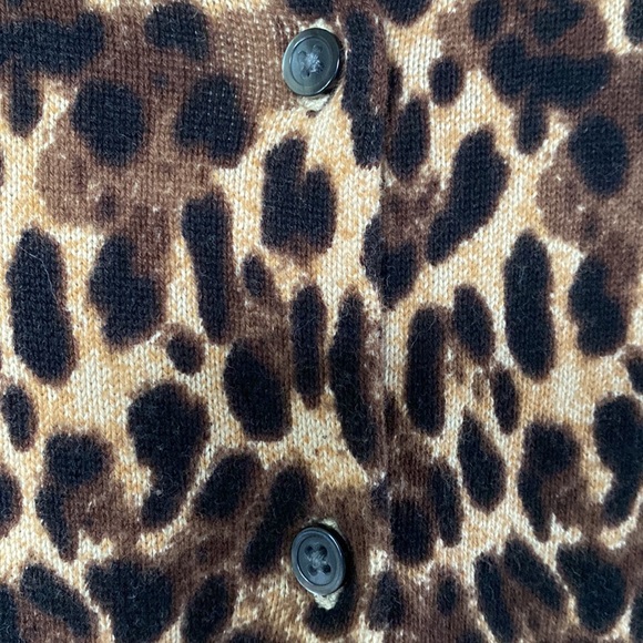 Leopard print cotton cardigan size XS - Picture 5 of 7